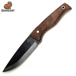 BeaverCraft BSH3 Nightfall Ceviz Saplı Deri Kılıflı Kamp ve Av Bıçağı - 2