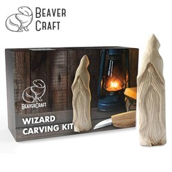 BEAVERCRAFT - BeaverCraft DIY03 Ahşap Sihirbaz Figürü Oyma Hobi Seti