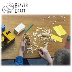 BeaverCraft DIY05 Ahşap Ayı Figürü Oyma Hobi Seti - 6