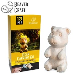 BEAVERCRAFT - BeaverCraft DIY05 Ahşap Ayı Figürü Oyma Hobi Seti