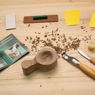BeaverCraft DIY07 Ceviz Ağacından Kuksa Oyma Seti - 4