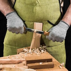 BeaverCraft DK1S Meşe Saplı Deri Kılıflı Soyma Bıçağı - 6