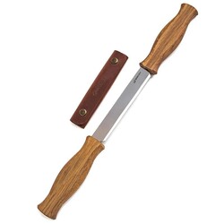 BeaverCraft DK1S Meşe Saplı Deri Kılıflı Soyma Bıçağı
