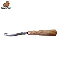 BeaverCraft G7L/20 Bükülmüş Oluklu Ahşap Oyma Iskarpelası, 20mm - 3