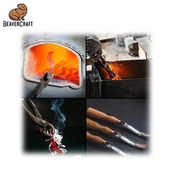 BeaverCraft G7L/20 Bükülmüş Oluklu Ahşap Oyma Iskarpelası, 20mm - 9