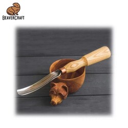 BeaverCraft G7L/22 Bükülmüş Oluklu Ahşap Oyma Iskarpelası, 22mm - 6