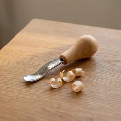 BeaverCraft P8A/14 Avuç İçi Kısa Eğri Oluklu Ahşap Oyma Iskarpelası, 14 mm - 8