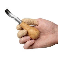 BeaverCraft P8A/14 Avuç İçi Kısa Eğri Oluklu Ahşap Oyma Iskarpelası, 14 mm - 7