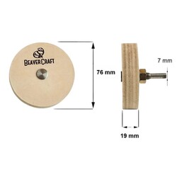 BeaverCraft PW1 Deri Parlatma ve Bileme Tekerleği, 76 mm - 5