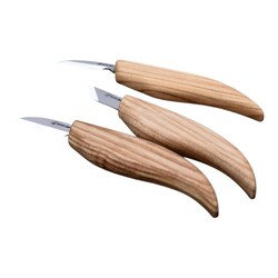 BeaverCraft S12 Ahşap Oyma Bıçak Seti, 3 Parça