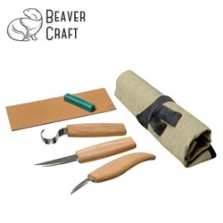 BEAVERCRAFT - BeaverCraft S13 Ahşap Kuksa Kaşık Oyma Bıçağı Seti, 6 Parça