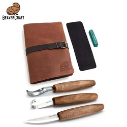 BEAVERCRAFT - BeaverCraft S14X Premium Ceviz Saplı Ahşap Kaşık Oyma Seti, 6 Parça BEAVERCRAFT - BeaverCraft S14X Premium Ceviz Saplı Ahşap Kaşık Oyma Seti, 6 Parça