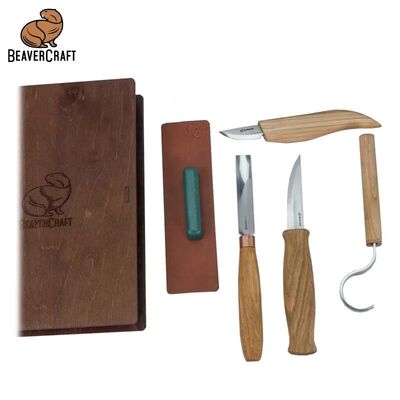 BeaverCraft S43 Profesyonel Kaşık ve Kuksa Oyma Seti, 7 Parça