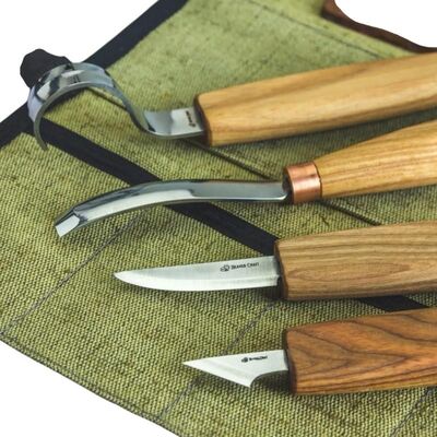 BeaverCraft S49 Kaşık Oyma ve Detay Oyma El Aletleri Seti, 4 Parça - 2