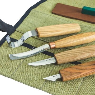 BeaverCraft S49 Kaşık Oyma ve Detay Oyma El Aletleri Seti, 4 Parça - 4