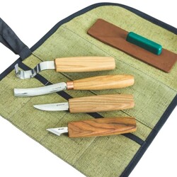 BeaverCraft S49 Kaşık Oyma ve Detay Oyma El Aletleri Seti, 4 Parça - 5