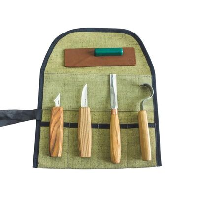 BeaverCraft S49 Kaşık Oyma ve Detay Oyma El Aletleri Seti, 4 Parça - 3