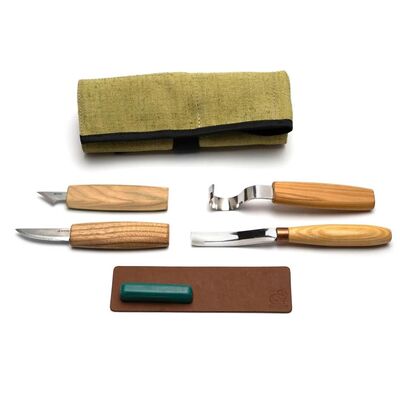 BeaverCraft S49 Kaşık Oyma ve Detay Oyma El Aletleri Seti, 4 Parça - 1
