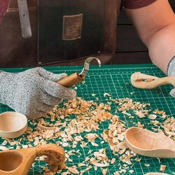 BeaverCraft SK1S-Oak Deri Kılıflı Kaşık Oyma Bıçağı - 2