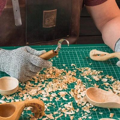 BeaverCraft SK1S-Oak Deri Kılıflı Kaşık Oyma Bıçağı - 2