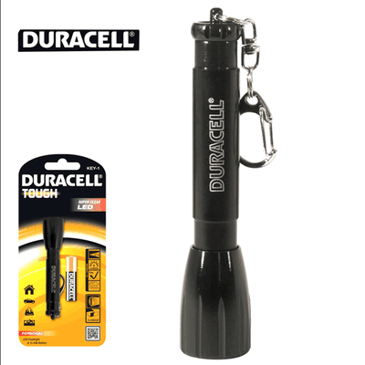 DURACELL TOUGH KEY-1 Flashlight on Display Stand, 20 Pcs