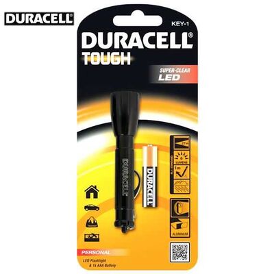 DURACELL TOUGH KEY-1 Flashlight on Display Stand, 20 Pcs