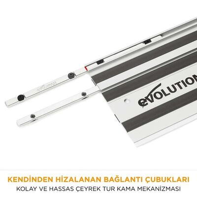 Evolution 004-0001 ST1400 Daire Testereler için Kılavuz Rayı, 2 x 700mm
