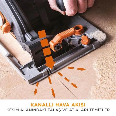 Evolution 027-0003A R185CCSX+ Circular Saw with TCT Multi-Material Cutting Blade, 185mm