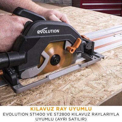 Evolution 027-0003A R185CCSX+ Circular Saw with TCT Multi-Material Cutting Blade, 185mm