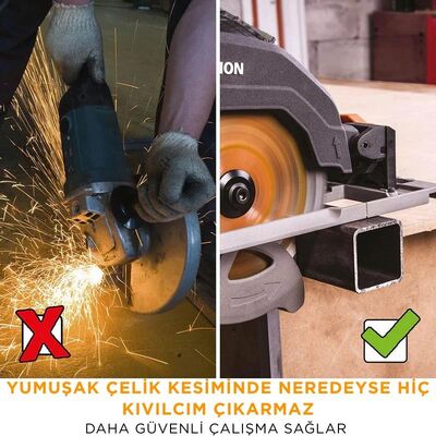 Evolution 027-0003A R185CCSX+ Circular Saw with TCT Multi-Material Cutting Blade, 185mm