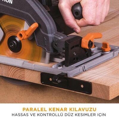 Evolution 027-0003A R185CCSX+ Circular Saw with TCT Multi-Material Cutting Blade, 185mm