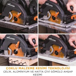 Evolution 027-0003A R185CCSX+ Daire Testere, 185mm - 6