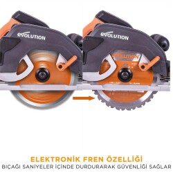 Evolution 027-0003A R185CCSX+ Daire Testere, 185mm - 17