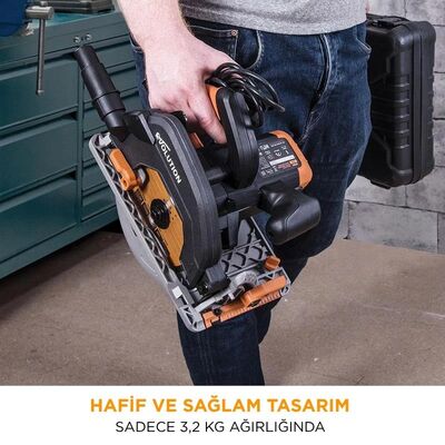 Evolution 027-0003C R185CCS Circular Saw with TCT Multi-Material Cutting Blade, 185mm