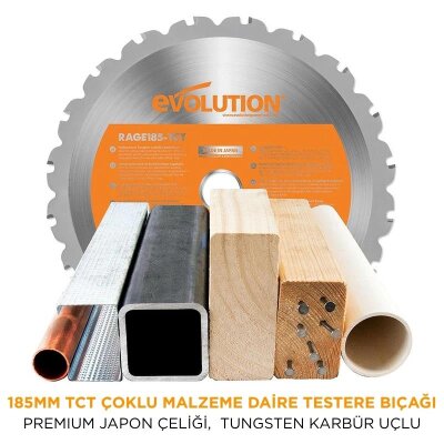 Evolution 027-0003C R185CCS Daire Testere, 185mm - 2