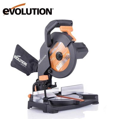Evolution 046-0003A R210CMS Compound Mitre Saw With TCT Multi-Material Cutting Blade, 210mm 1200w