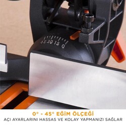 Evolution 046-0003A R210CMS Compound Mitre Saw With TCT Multi-Material Cutting Blade, 210mm 1200w - 11