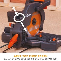 Evolution 046-0003A R210CMS Compound Mitre Saw With TCT Multi-Material Cutting Blade, 210mm 1200w - 16