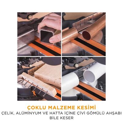 Evolution 048-0003A R210SMS+ Kızaklı Gönye Kesme Makinesi, 210mm 