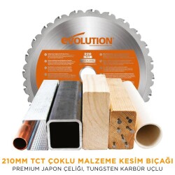 Evolution 048-0003A R210SMS+ Kızaklı Gönye Kesme Makinesi, 210mm - 4