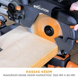 Evolution 048-0003A R210SMS+ Kızaklı Gönye Kesme Makinesi, 210mm - 10