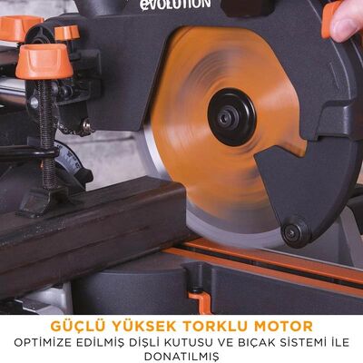 Evolution 048-0003A R210SMS+ Sliding Mitre Saw, 210mm