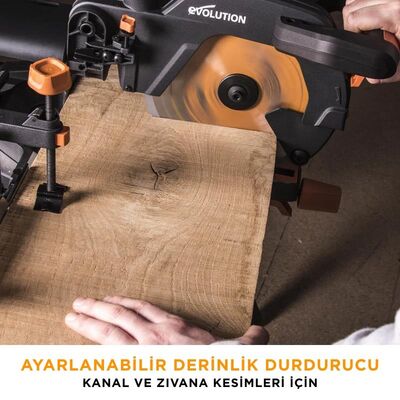 Evolution 052-0003A R255SMS+ Sliding Compound Mitre Saw, 255mm