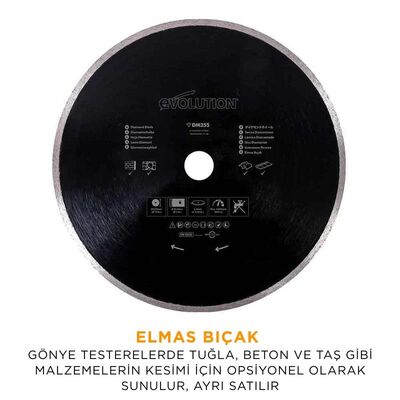 Evolution 052-0003A R255SMS+ Sliding Compound Mitre Saw, 255mm