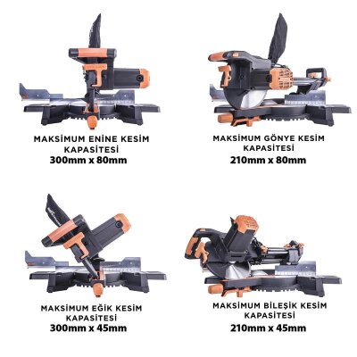 Evolution 052-0003A R255SMS+ Sliding Compound Mitre Saw, 255mm - 5