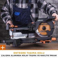 Evolution 052-0003A R255SMS+ Sliding Compound Mitre Saw, 255mm - 20