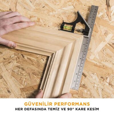 Evolution 053-0003B R255SMS-DB+ Double Bevel Sliding Compound Mitre Saw, 255mm