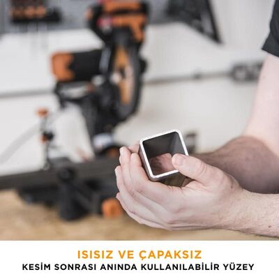 Evolution 053-0003B R255SMS-DB+ Double Bevel Sliding Compound Mitre Saw, 255mm