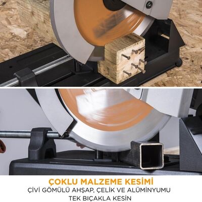 Evolution 083-0003 R355CPS Çoklu Malzeme Profil Kesme Testeresi, 355mm 