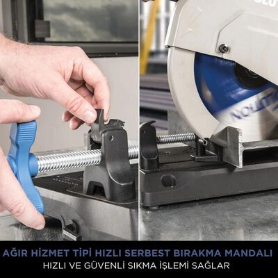 Evolution 084-0003 S355CPS Metal Cutting Chop Saw With Metal Cutting TCT Blade, 355mm